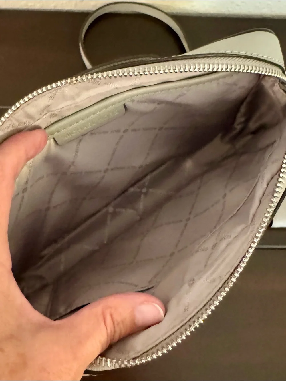 Michael Kors Taupe Jet Set Large Saffiano Leather Crossbody Bag with Wallet
